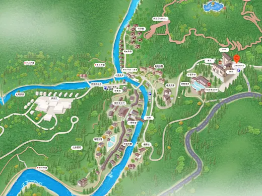 类乌齐结合景区手绘地图智慧导览和720全景技术，可以让景区更加“动”起来，为游客提供更加身临其境的导览体验。
